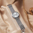 Fastrack Vyb Flare Quartz Analog Silver Dial Metal Strap Watch for Girls - image number 2