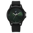 Fastrack Tees Wanderlust Quartz Analog Black Dial Silicone Strap Watch for Unisex