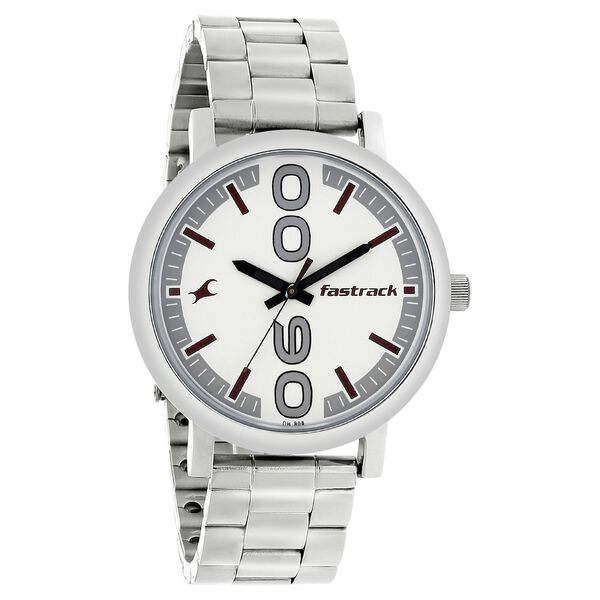 Fastrack Bold Quartz Analog White Dial Stainless Steel Strap Watch for Guys - image number 1