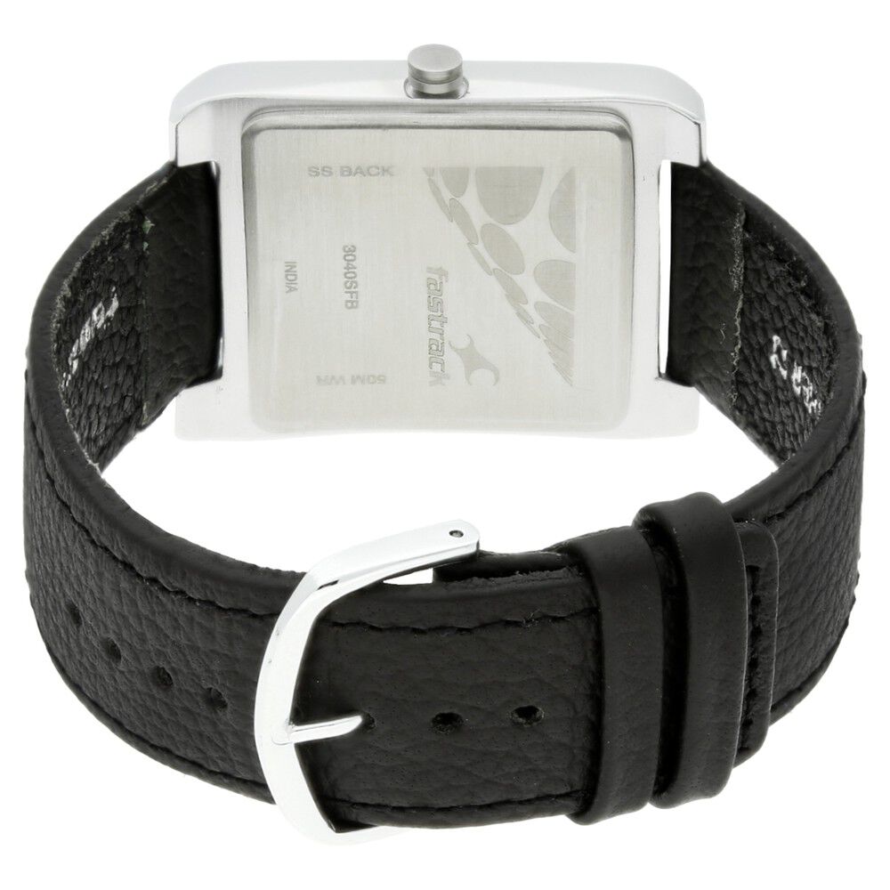Buy Online Fastrack Quartz Analog White Dial Leather Strap Watch for Guys nk3040sl01 Fastrack