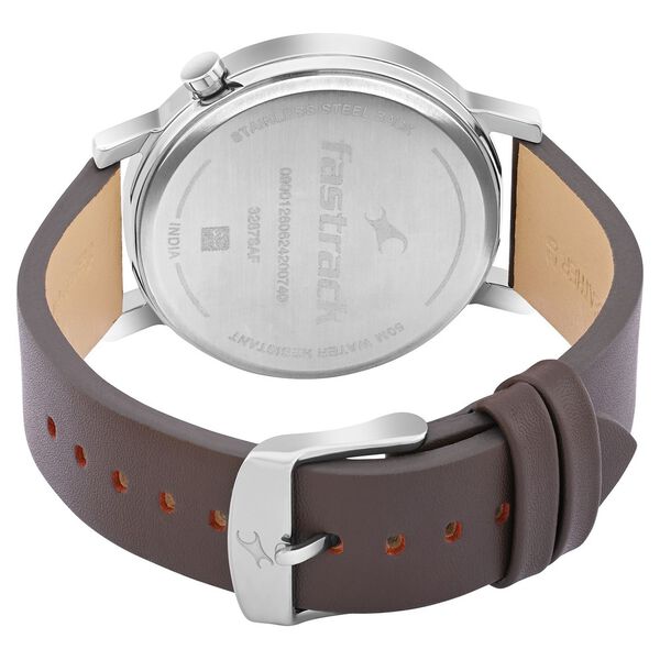 Fastrack MetaWe Quartz Analog Green Dial Leather Strap Watch For Guys - image number 4