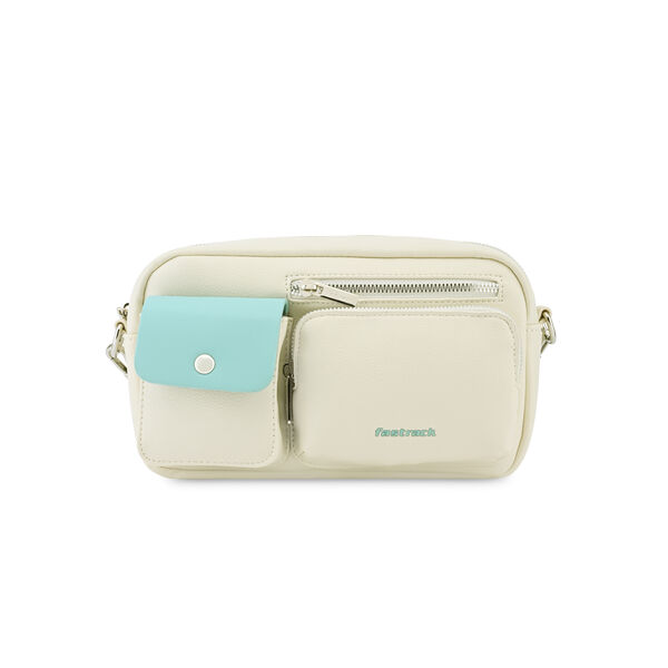 Fastrack Zip-Zone Sling Bag in White - image number 2