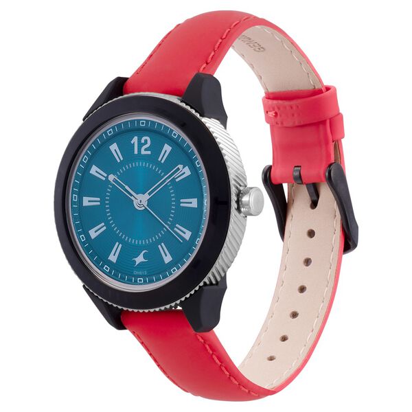 Fastrack Modular Quartz Analog Blue Dial Leather Strap Watch for Girls - image number 2