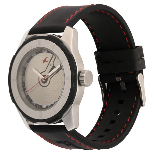 Fastrack Quartz Analog Silver Dial Plastic Strap Watch for Guys - image number 2