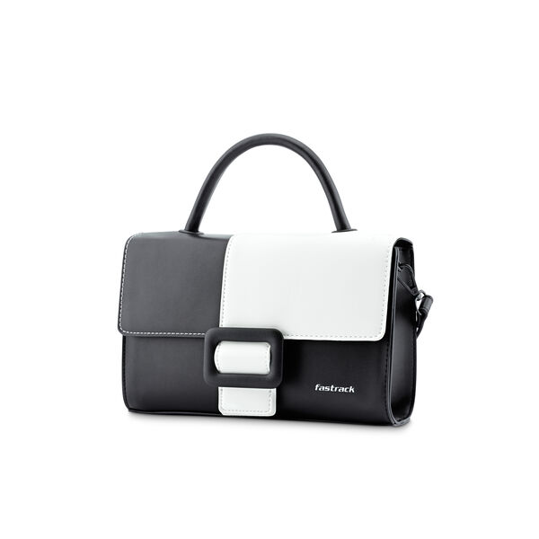 Fastrack Snap and Style Satchel in Black and  white - image number 3