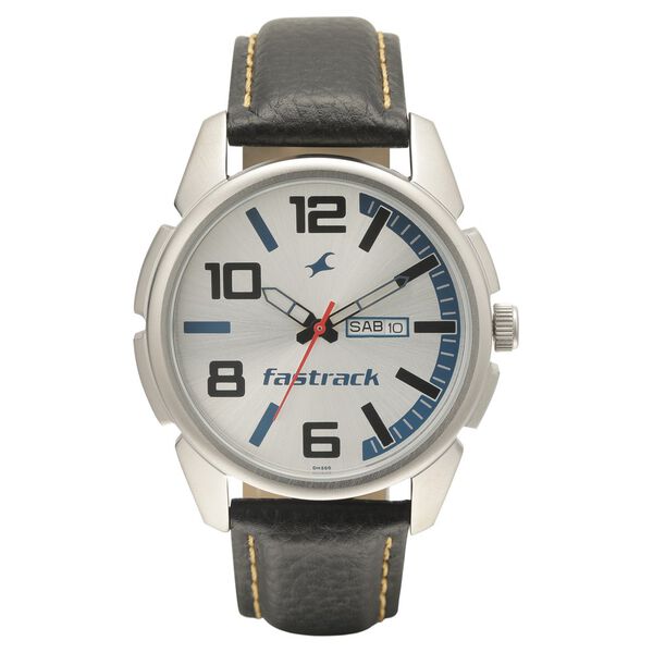 Fastrack Silver Dial Quartz Analog with Day and Date Watch for Guys - image number 1