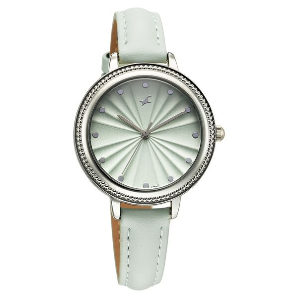Fastrack Stunners X Quartz Analog Green Dial Leather Strap Watch For Girls - image number 1