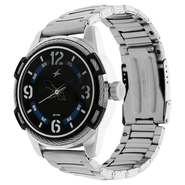 Fastrack Quartz Analog Black Dial Stainless Steel Strap Watch for Guys - image number 1