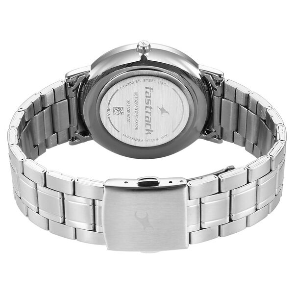 Fastrack Stunners X Quartz Analog Blue Dial Stainless Steel Strap Watch For Guys - image number 4