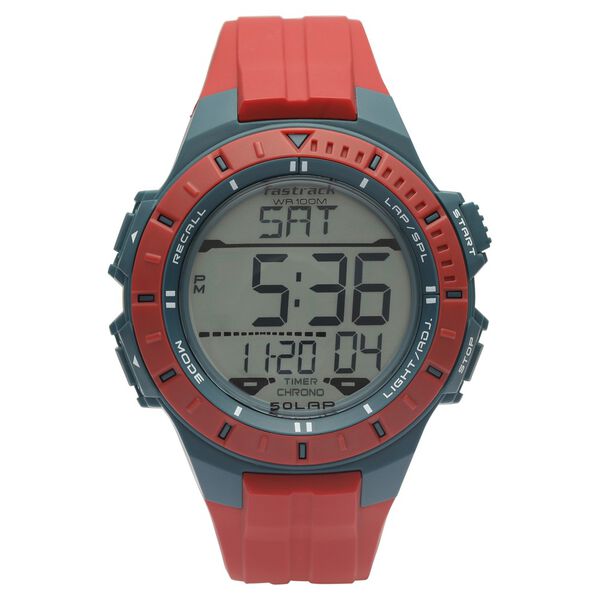 Fastrack Streetwear Digital Dial PU Strap Watch for Guys - image number 3