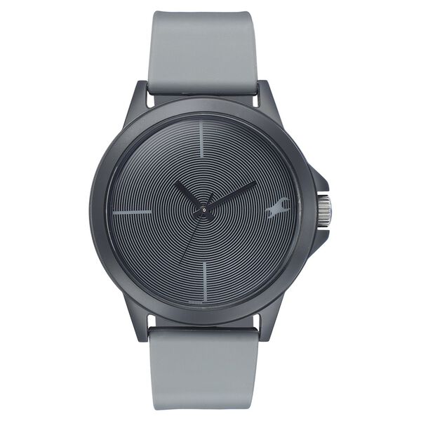 Fastrack Tees Quartz Analog Grey Dial Silicone Strap Unisex Watch - image number 1