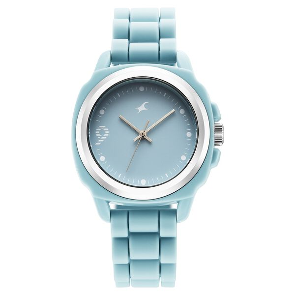 Fastrack Hype Bounce Quartz Analog Blue Dial Blue Silicone Strap Watch For Guys - image number 0