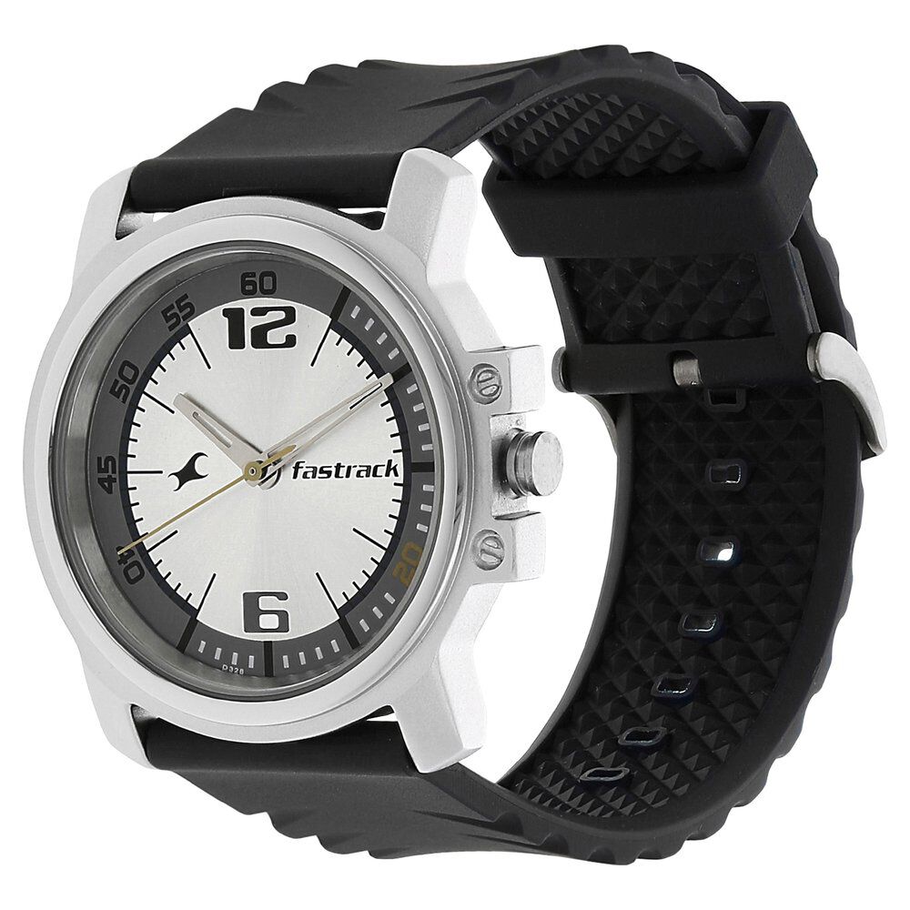 Buy Online Fastrack Quartz Analog White Dial Plastic Strap Watch for Guys 3039sp01 p Fastrack