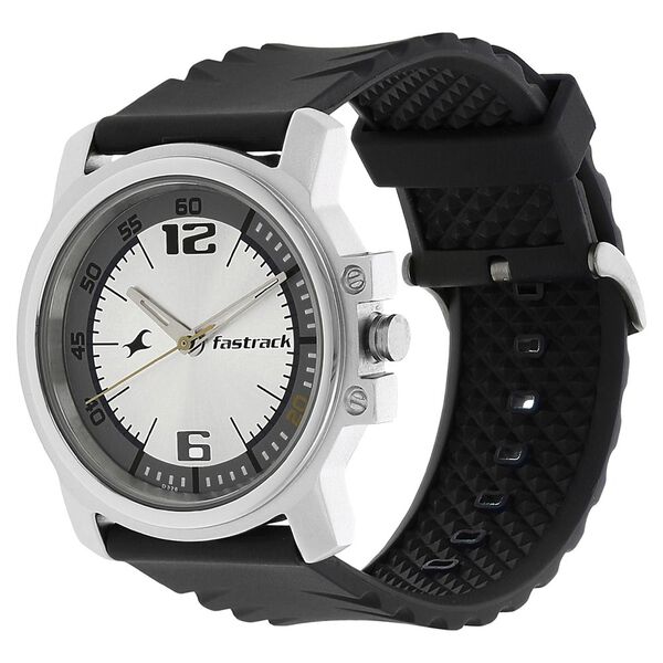 Fastrack Quartz Analog White Dial Plastic Strap Watch for Guys - image number 1