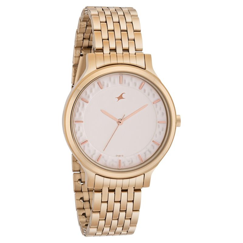 Fastrack Crush Quartz Analog Silver Dial Stainless Steel Strap Watch for  Girls