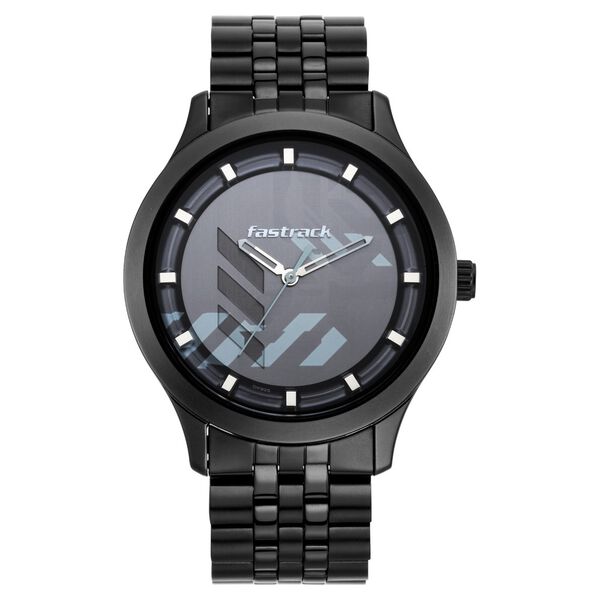 Fastrack Gamify Quartz Analog Grey Dial Metal Strap Watch for Guys - image number 1