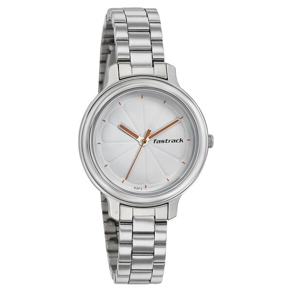 Fastrack Quartz Analog White Dial Stainless Steel Strap Watch for Girls - image number 0