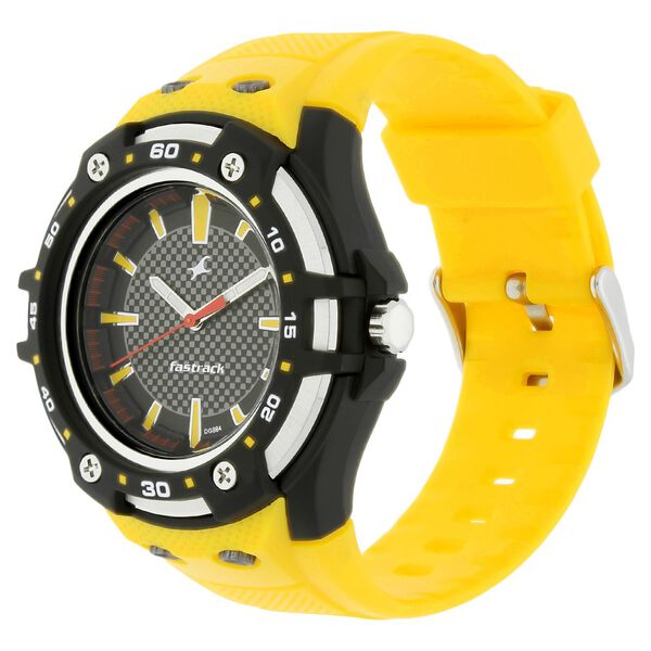 Fastrack Quartz Analog Black Dial Plastic Strap Watch for Guys - image number 1
