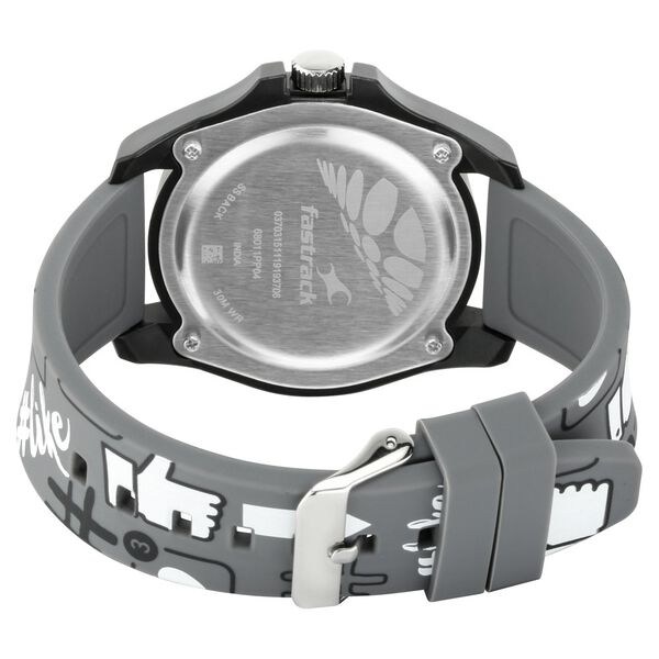 Fastrack Hashtag Quartz Analog White Dial Silicone Strap Unisex Watch - image number 4