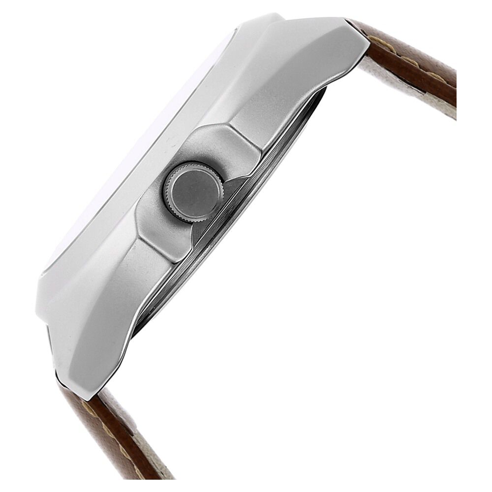 Buy Online Fastrack Quartz Analog White Dial Leather Strap Watch for Guys nr3117sl01 Fastrack
