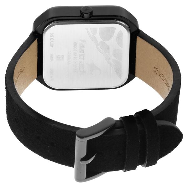 Fastrack After Dark Black Dial Black Leather Strap Watch for Guys - image number 5