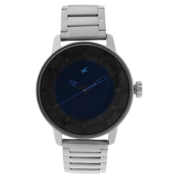 Fastrack Quartz Analog Blue Dial Metal Strap Watch for Guys - image number 0