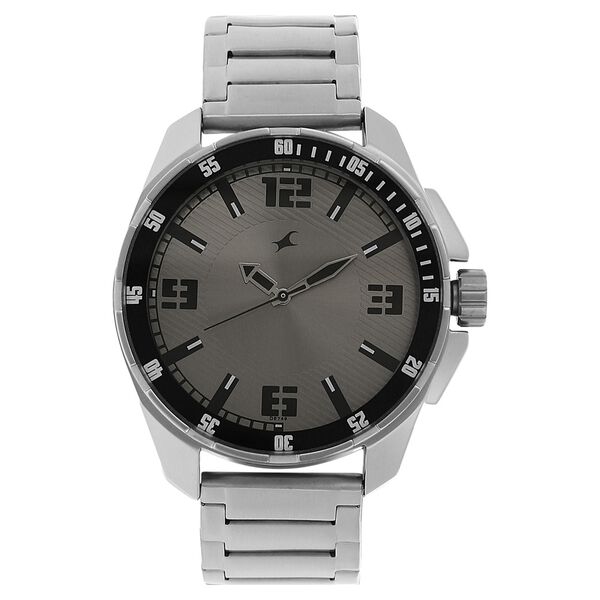 Fastrack Quartz Analog Grey Dial Metal Strap Watch for Guys - image number 0