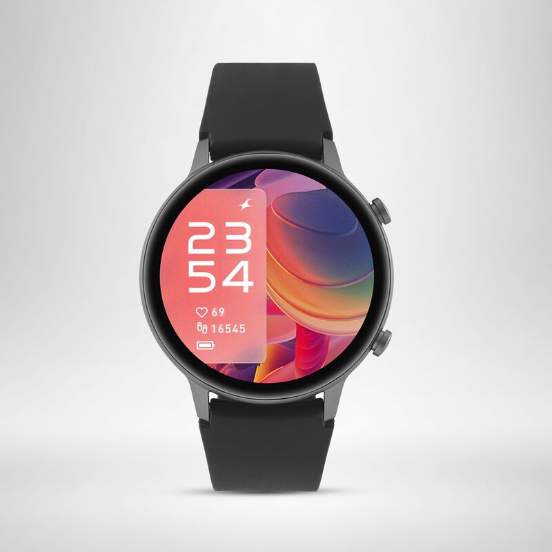 Fastrack Reflex Play+ Black: Intuitive Health & BT Calling Smartwatch - image number 1