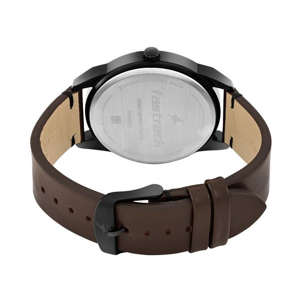 Fastrack Stunners Quartz Analog Black dial Leather Strap Watch for Guys - image number 4