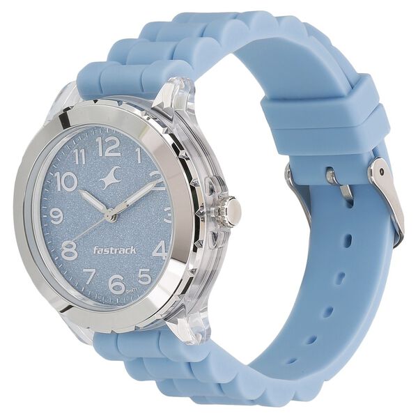 Fastrack Trendies Quartz Analog Blue Dial Silicone Strap Watch for Girls - image number 1
