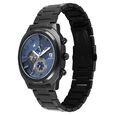 Fastrack Kronos Guys Chronograph Watch With Date Blue Dial & Black Stainless Steel Strap - image number 2
