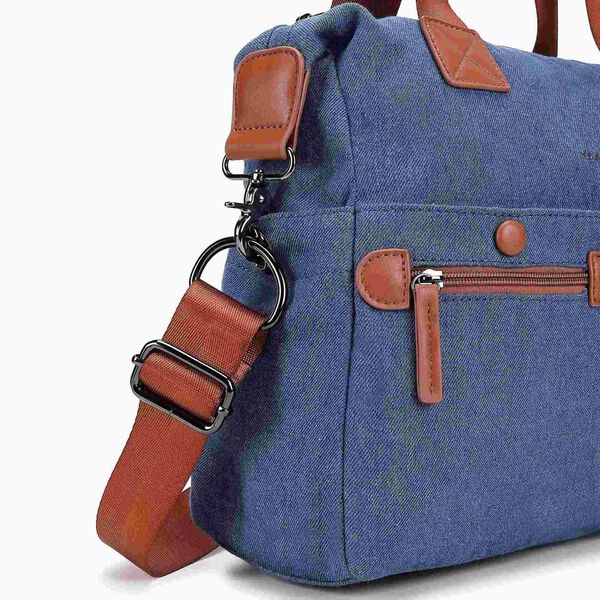 Denim Edge Satchel - image number 5