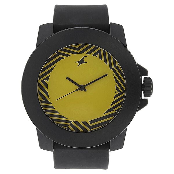 Fastrack Quartz Analog Yellow Dial Plastic Strap Watch for Unisex - image number 0