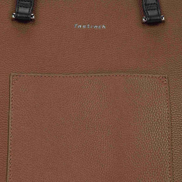 Carryall brown laptop tote - image number 9