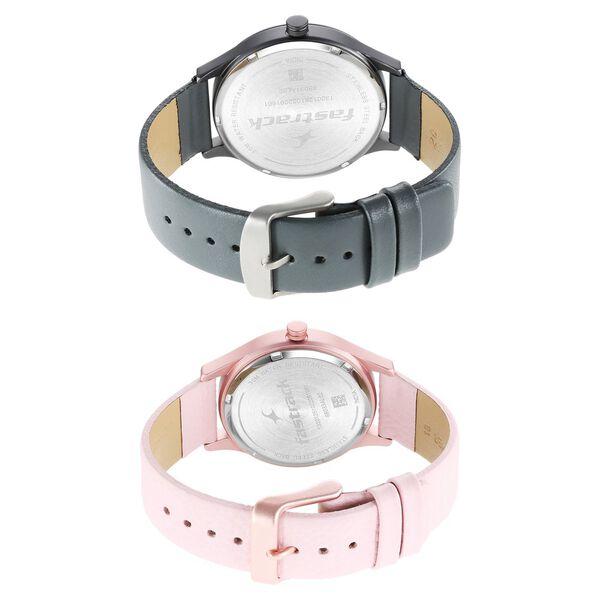 Fastrack Mixmatched Couple Watches with Blue and Pink Dial - image number 4