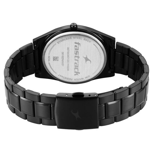 Fastrack Stunners X Quartz Analog Black Dial Stainless Steel Strap Watch For Guys - image number 4