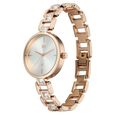 Vyb Manifester By Fastrack Quartz Analog Silver Dial Rose Gold Metal Strap Watch For Girls - image number 4