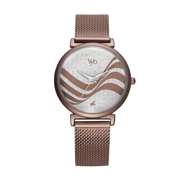 Fastrack Vyb Seeker Quartz Analog Silver Dial Stainless Steel Strap Watch for Girls - image number 0