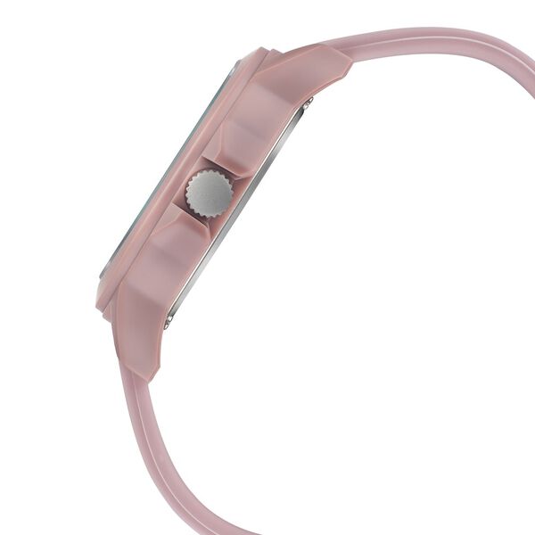 Fastrack Tees Quartz Analog Pink Dial Silicone Strap Unisex Watch - image number 3