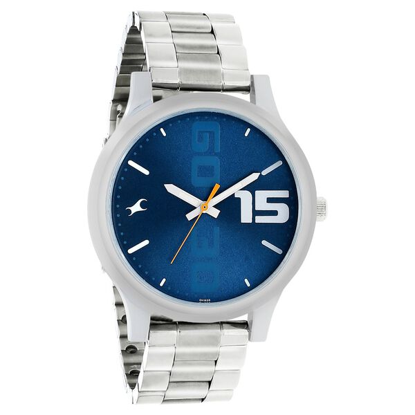 Fastrack Bold Quartz Analog Blue Dial Stainless Steel Strap Watch for Guys - image number 1