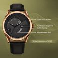 Fastrack Groove Quartz Analog with Date Grey Dial Black Leather Strap Watch For Guys - image number 2