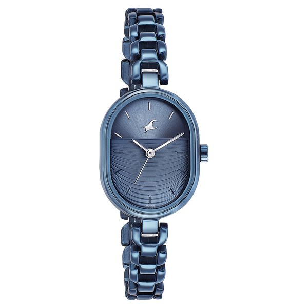 Fastrack Style Up Blue Dial Metal Strap Watch for Girls - image number 0