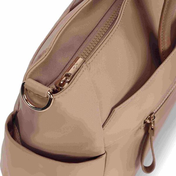 Nylon edit laptop tote -  beige - image number 7