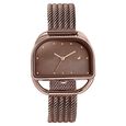 Fastrack Style Up Quartz Analog Silver Dial Rose Gold Stainless Steel Strap Watch For Girls