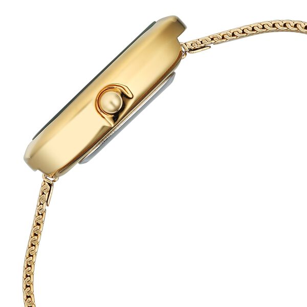 Vyb Prodigy By Fastrack Quartz Analog Green Dial Golden Stainless Steel Strap Watch For Girls - image number 5