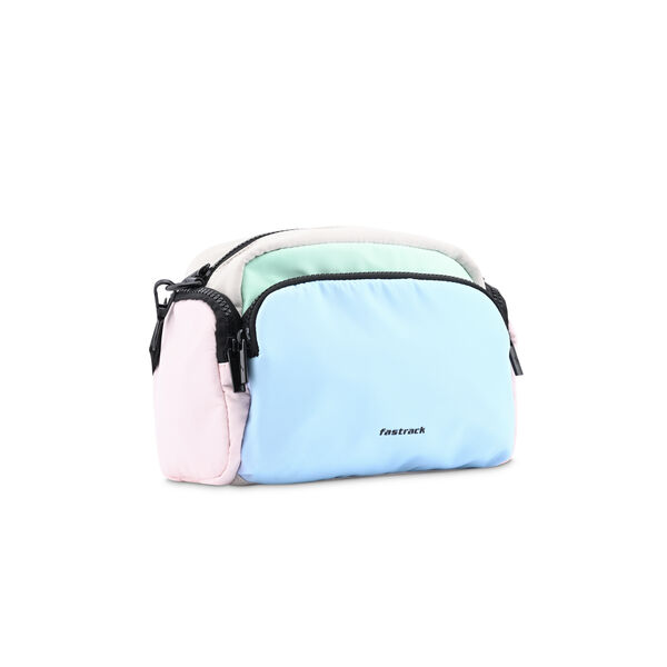 Fastrack Nylon Navigator Crossbody Sling in White and  Blue - image number 3