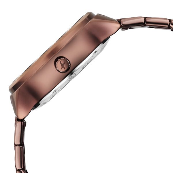 Fastrack Automatic Brown Dial Metal Strap Watch For Girls - image number 3