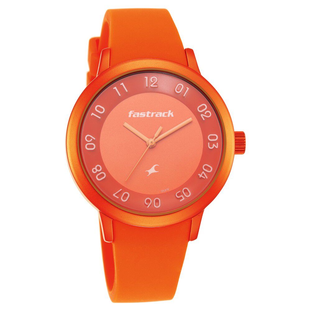 Fastrack watches orange top dial