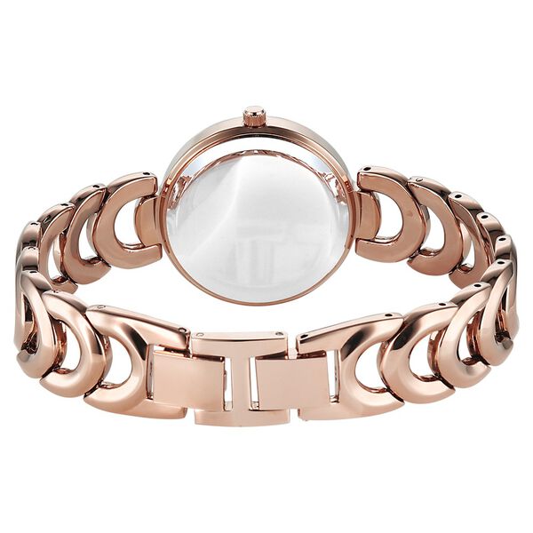 Vyb Successor By Fastrack Quartz Analog Pink Dial Rose Gold Metal Strap Watch For Girls - image number 5