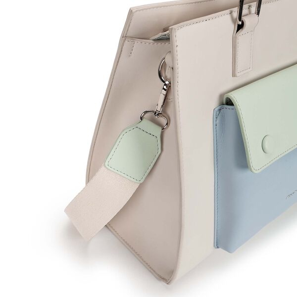 Pastel Colorblock Satchel Bag - image number 6